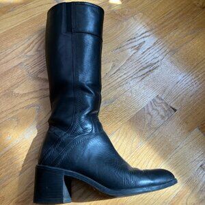 Franco Sarto heeled black leather boots US 8.5